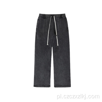 Jesienne i zimowe mody retro proste męskie spodnie dresowe